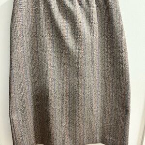 Graff Women's Vintage Brown Striped Skirt Size‎ M